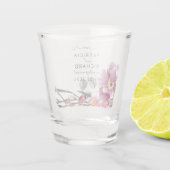 Verre A Shot Fleurs sauvages d'aquarelle mariage Enregistrer la (Dos)