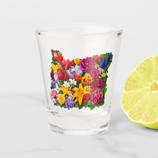 Verre A Shot Fleurs sauvages de l'Oregon (Devant)