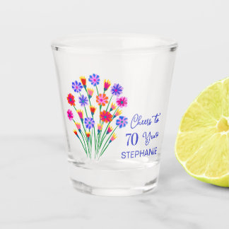 Verre A Shot Fleurs sauvages printanières Félicitations pour le
