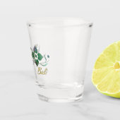 Verre A Shot Fleurs vertes de patchwork de batik (Droite)