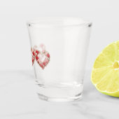 Verre A Shot Floral Heart Pattern Glass (Droite)