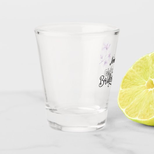 Verre A Shot Flore personnalisée Serez-vous ma servante d'honne (Gauche)