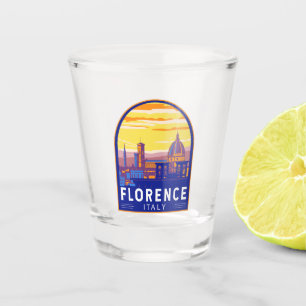 Verre A Shot Florence Italie Travel Art Vintage