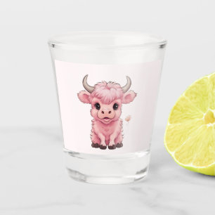 Verre A Shot Fluffy Rose Highlands Scottish Cow