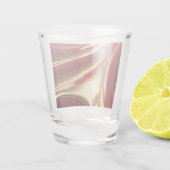 Verre A Shot Flux Abstrait moderne Art- Rouge et Or- (Dos)