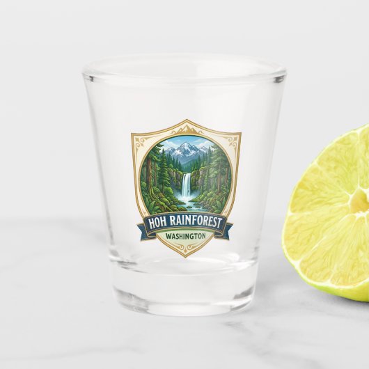 Verre A Shot Forêt pluviale de Hoh Washington (Devant)