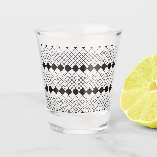 Verre A Shot Formes en losange noir motif (Devant)