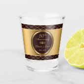 Verre A Shot Formes Or Et Diamant Brown (Devant)