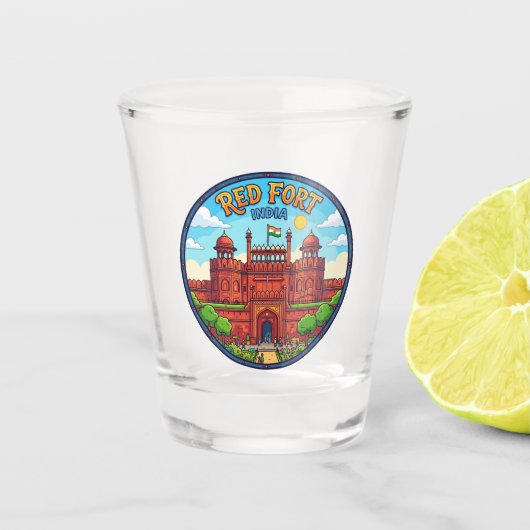 Verre A Shot Fort Rouge Inde (Devant)