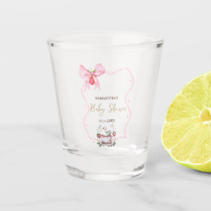 Verre A Shot Fraise, Oie, Cadre à Nœud Papillon à Points Bébé S