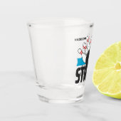 Verre A Shot Frappe Bowling Nom Personnalisé (Gauche)