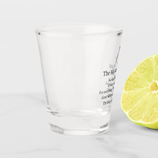 Verre A Shot Freemason Le toast maçonnique Whiskey gravé (Gauche)