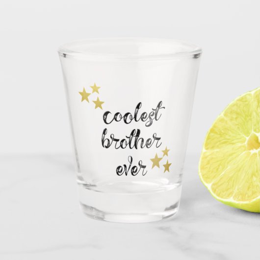 Verre A Shot Frère noir et or le plus froid jamais (Devant)