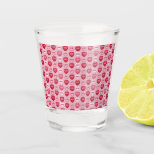 Verre A Shot friandises colorées motif de coeur de la Saint-Val