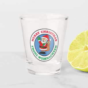 Verre A Shot Frohe Weihnachten Allemagne Noël Père Noël