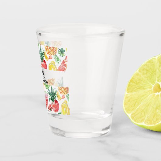 Verre A Shot Fruit ananas pastèques monogramme initiales nom (Droite)