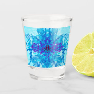 Verre A Shot FUMÉE BLEUE - Art Fractal -