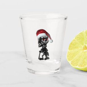 Verre A Shot Fumer le cigare Squelette de Noël