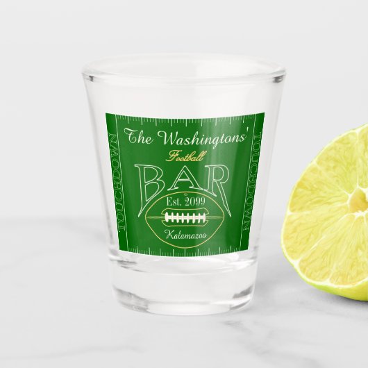 Verre A Shot Fun American Football Bar Drinkware (Devant)