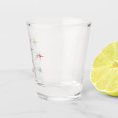 Verre A Shot Funky Atomic Age Starburst Mid Century Retro (Droite)