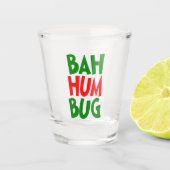 Verre A Shot Funny Bah humbug Noël Fête de Noël (Devant)