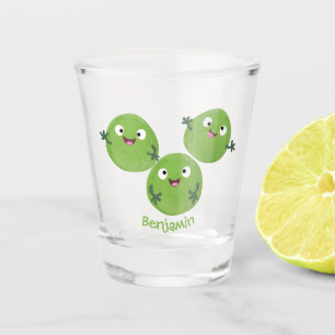 Verre A Shot Funny Brussels sprouts légumes caricature
