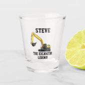 Verre A Shot Funny Excavator Legend Opérateur d'équipement lour (Devant)