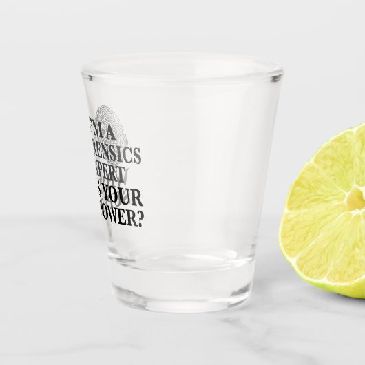 Verre A Shot Funny Forensics Expert empreintes digitales (Droite)