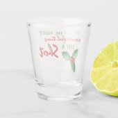 Verre A Shot Funny Holly Jolly Red Berries Feuilles verts (Dos)