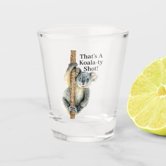 Verre A Shot Funny Koala Bear Pun Party Time Cuisine Animal (Devant)