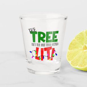 Verre A Shot Funny Le sapin de Noël Mots de vacances