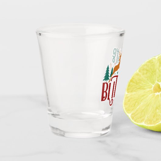 Verre A Shot Funny Let's Get Blitzen Reindeer (Gauche)