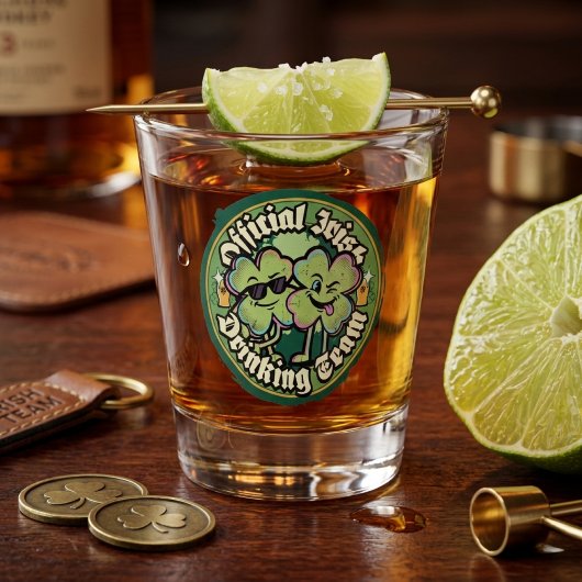 Verre A Shot Funny Official Irish Drinking Team St Paddy