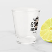 Verre A Shot Funny Personalized Face Photo Men 60th Birthday (Gauche)