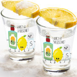 Verre A Shot Funny Tequila Lemon et sel Kawaii Tequila<br><div class="desc">Fantastique Tequila Lemon et sel Trois verre de tir - Selon la règle de trois, toutes les grandes choses viennent en trois! Le trio de la fête du bon temps, le citron, le sel et la tequila, se réunissent ici pour faire ce design hilarant sur un verre à fusil avec...</div>