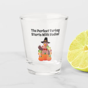 Verre A Shot Funny Thanksgiving Vodka Turquie Citrouille