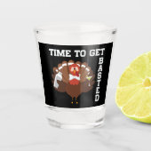 Verre A Shot Funny Turkey Time To Get Basted Thanksgiving (Devant)