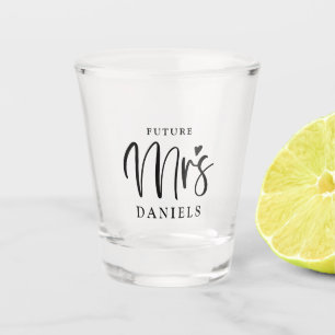 Verre A Shot Futur moderne Mme Fiançailles Nom