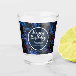 Verre A Shot Galaxies colorées, étoiles et planètes