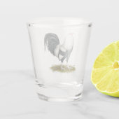 Verre A Shot Gamecock Bleu d'argent du jeu américain (Dos)