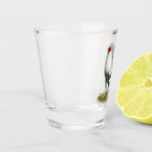 Verre A Shot Gamecock Bleu d'argent du jeu américain (Gauche)