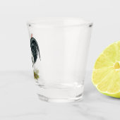 Verre A Shot Gamecock Bleu d'argent du jeu américain (Droite)