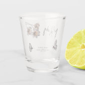 Verre A Shot Gamme Minimale de pavots en terre cuite (Dos)