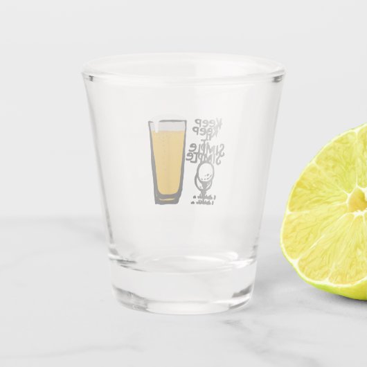 Verre A Shot Garder Il Simples Funny Golf Bière (Dos)