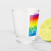 Verre A Shot Gay pride arc-en-ciel LGBT vitre (Gauche)