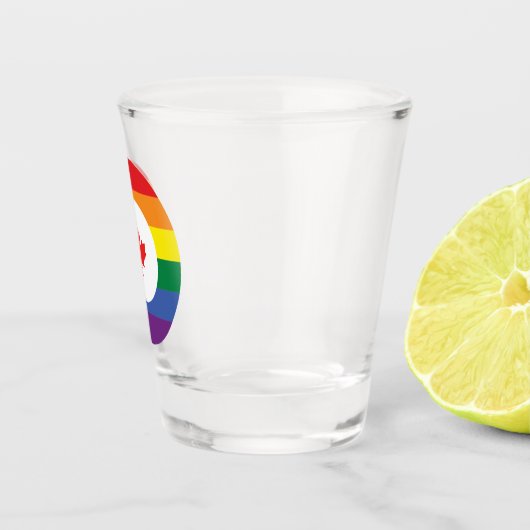 Verre A Shot Gay pride canadien (Droite)