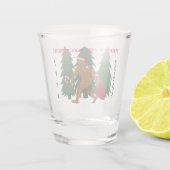 Verre A Shot Geek drôle de Noël de Père Noël Squatch (Dos)