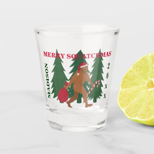 Verre A Shot Geek drôle de Noël de Père Noël Squatch