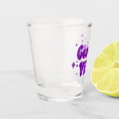 Verre A Shot Gemini Vibes Zodiac Astrologie Violet Étoiles (Gauche)