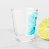 Verre A Shot Geode Agate Motif bleu 50 Et Fabuleux Anniversaire (Gauche)